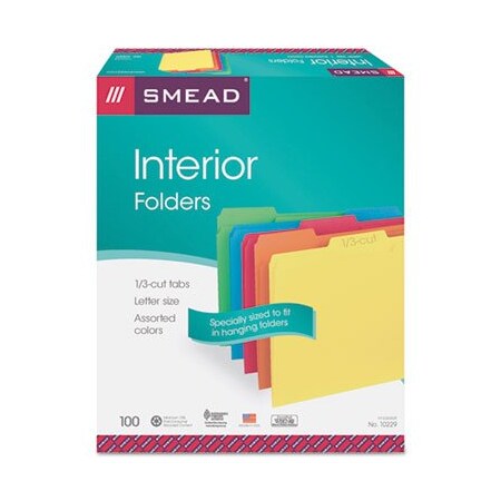Smead FOLDER, LTR INT 1/3, AST 10229